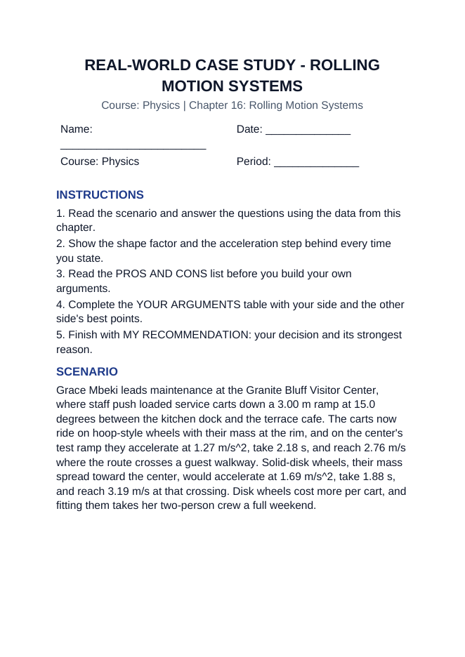 Rolling Motion Systems Real-World Case Study sample page