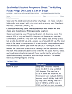 Rolling Motion Systems Scaffolded Phenomena-Based Lesson: The Rolling Race: Hoop, Disk, and a Can of Soup Student Response Sheet sample page