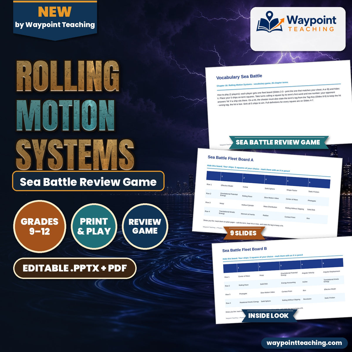 Rolling Motion Systems Sea Battle Review Game cover
