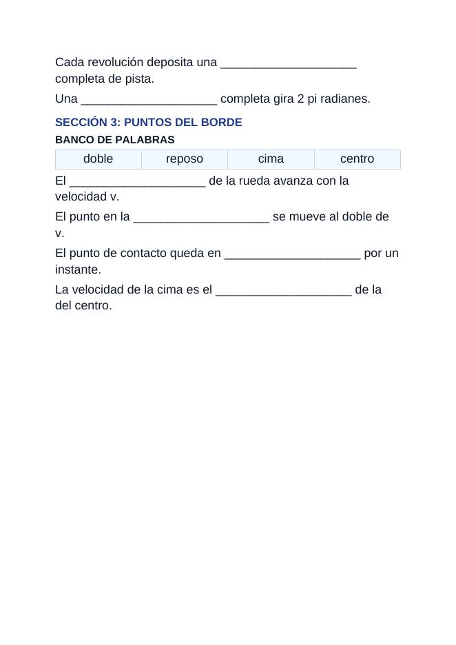 Rolling Motion Systems Spanish Guided Notes sample page