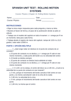 Rolling Motion Systems Spanish Unit Test sample page