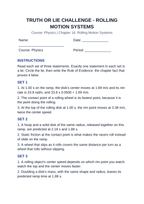 Rolling Motion Systems Truth or Lie Challenge sample page
