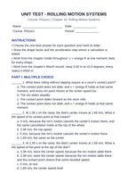 Rolling Motion Systems Unit Test sample page