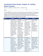 Rolling Motion Systems Vocabulary Choice Board sample page