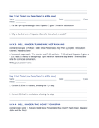 Rotational Kinematic Equations Bell Ringers & Exit Tickets sample page