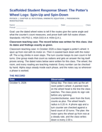 Rotational Kinematic Equations Scaffolded Phenomena-Based Lesson: The Potter's Wheel Logs: Spin-Up and Spin-Down Student Response Sheet sample page