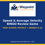 Speed & Average Velocity BINGO Review Game cover