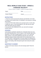 Speed & Average Velocity Real-World Case Study sample page