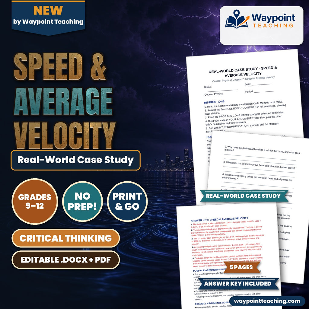 Speed & Average Velocity Real-World Case Study cover