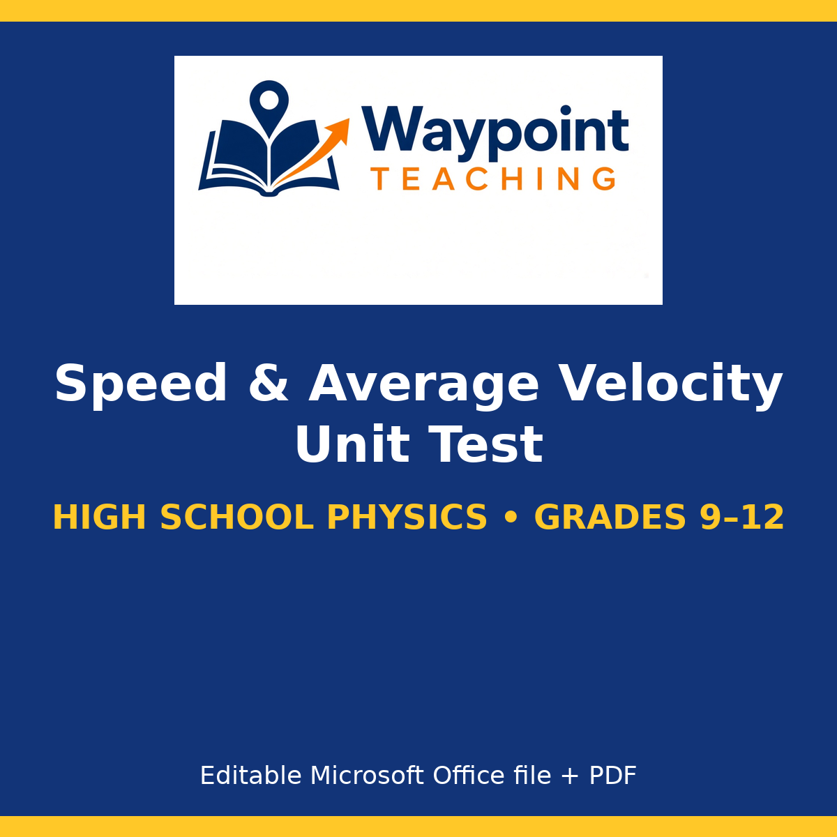 Speed & Average Velocity Unit Test cover