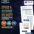 Speed & Average Velocity Vocabulary Words & Definitions cover