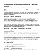 Tangential & Angular Velocity Guided Notes sample page