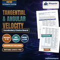 Tangential & Angular Velocity Vocabulary Choice Board cover