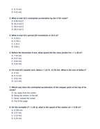 Uniform Circular Motion Lesson Quiz sample page