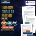 Uniform Circular Motion Spanish Unit Test cover