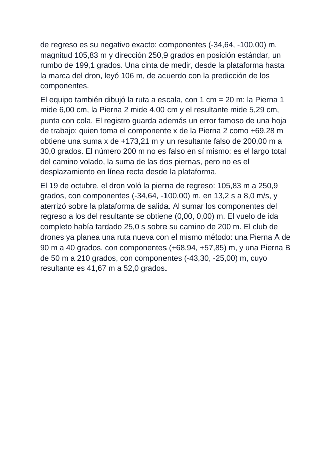 Vector Addition & Component Resolution Spanish Reading Passage & Comprehension Questions sample page