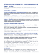 Vehicle Kinematics & Safety Design 5E Lesson Plan sample page