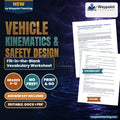 Vehicle Kinematics & Safety Design Fill-in-the-Blank Vocabulary Worksheet cover