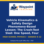 Vehicle Kinematics & Safety Design Phenomena-Based Lesson: The Crash-Test Sled: One Speed, Four Stopping Distances Presentation cover