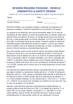 Vehicle Kinematics & Safety Design Spanish Reading Passage & Comprehension Questions sample page