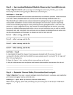 Animal Health & Disease Prevention Bell Ringers & Exit Tickets sample page