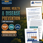 Animal Health & Disease Prevention CER Task Cards cover