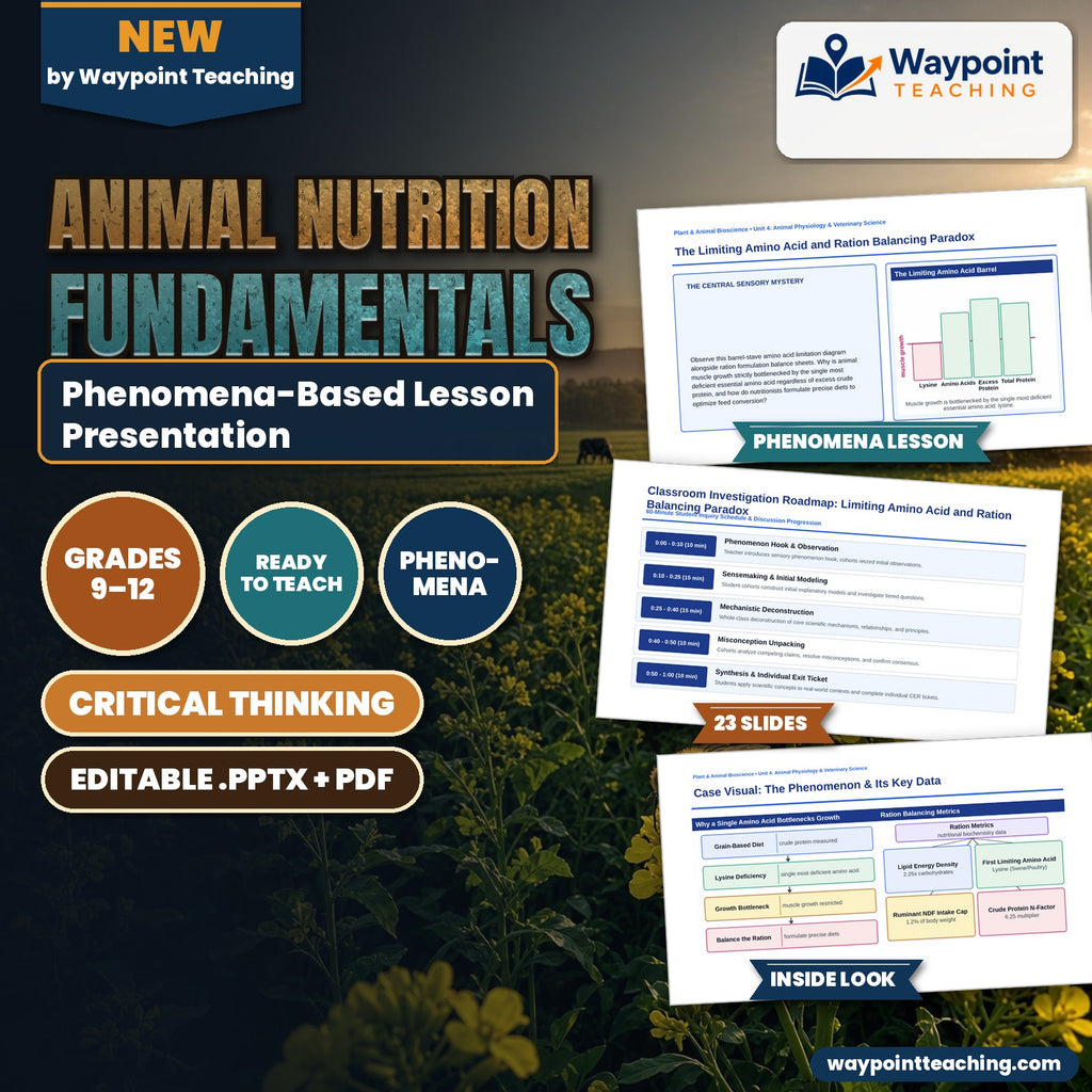 Animal Nutrition Fundamentals Phenomena-Based Lesson: The Limiting Amino Acid and Ration Balancing Paradox Presentation cover