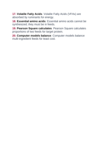 Animal Nutrition Fundamentals Vocabulary Words & Definitions sample page