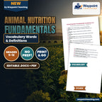 Animal Nutrition Fundamentals Vocabulary Words & Definitions cover