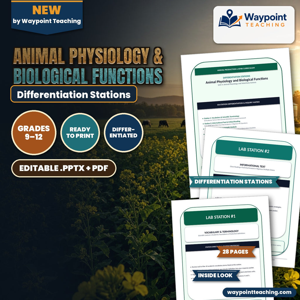 Animal Physiology & Biological Functions Differentiation Stations cover