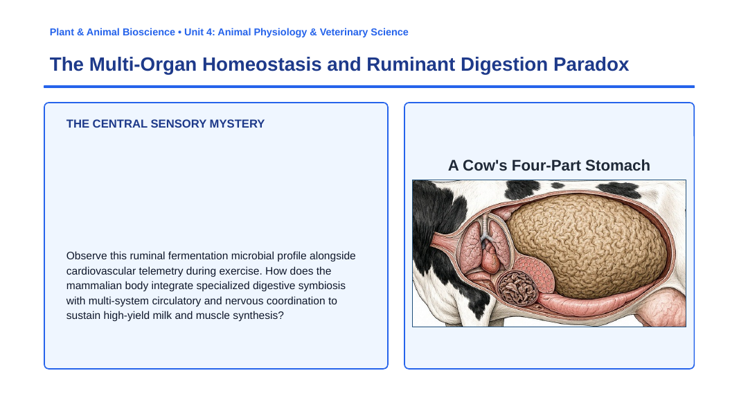 Animal Physiology & Biological Functions Phenomena-Based Lesson: The Multi-Organ Homeostasis and Ruminant Digestion Paradox Presentation sample page
