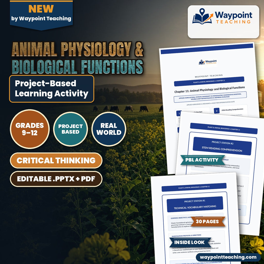 Animal Physiology & Biological Functions Project-Based Learning Activity cover