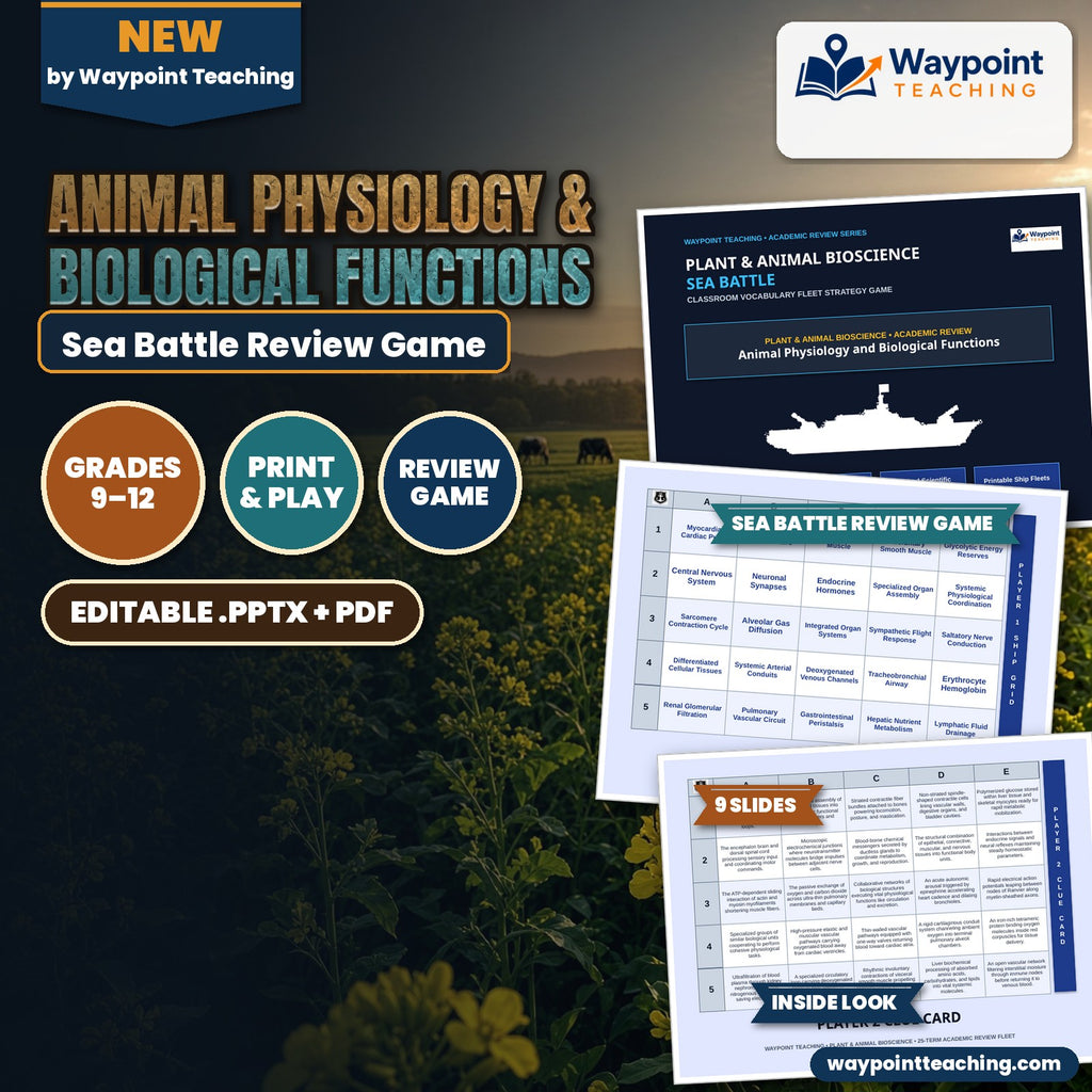 Animal Physiology & Biological Functions Sea Battle Review Game cover