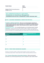Basics of Controlled Environment Agriculture Phenomena-Based Lesson: The Controlled Biosphere and Yield Maximization Paradox Student Response Sheet sample page