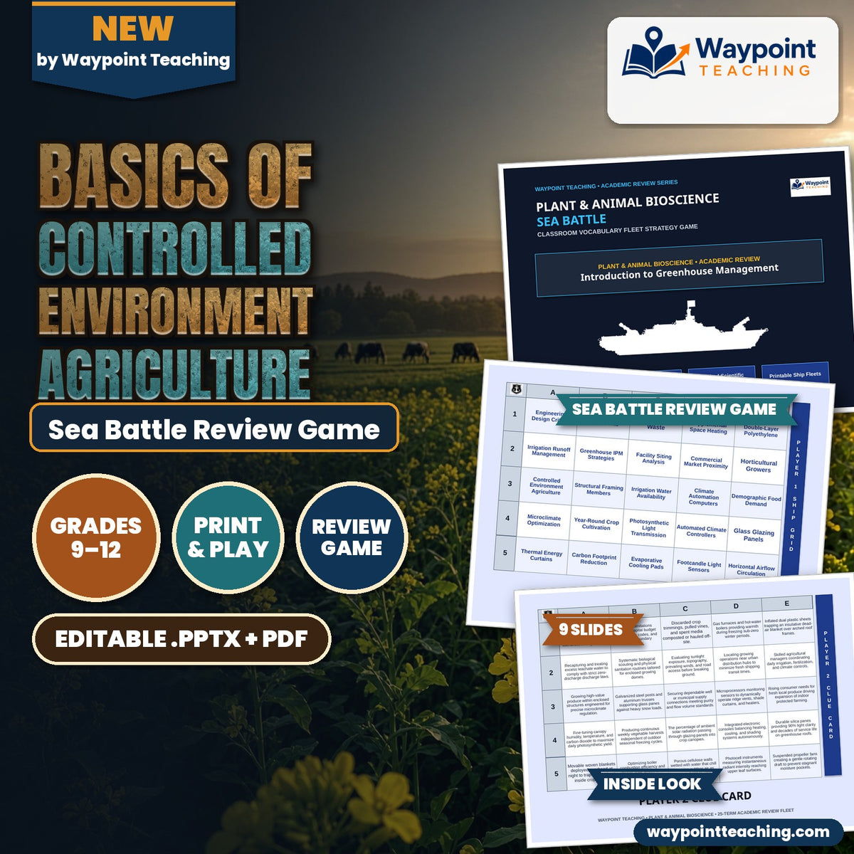 Basics of Controlled Environment Agriculture Sea Battle Review Game cover