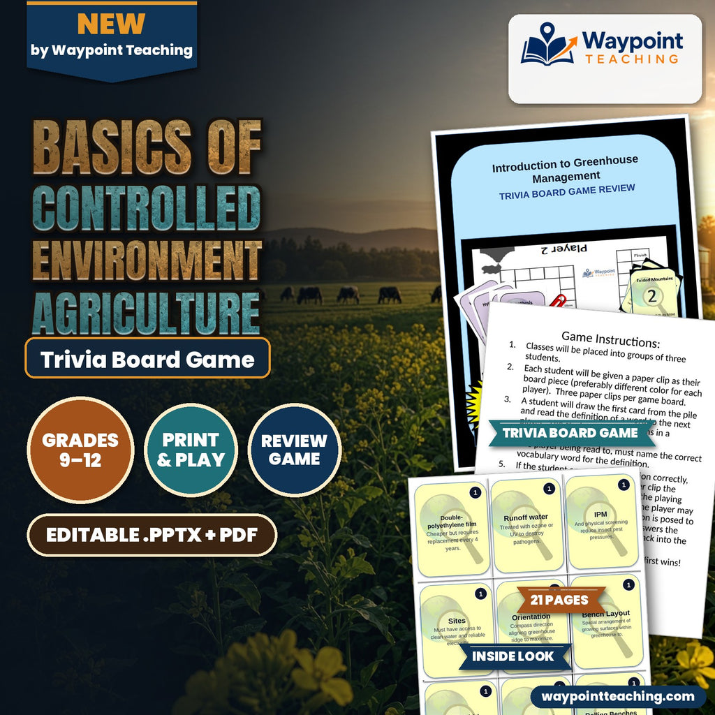 Basics of Controlled Environment Agriculture Trivia Board Game cover