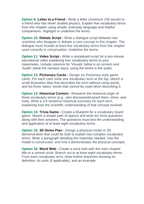 Basics of Controlled Environment Agriculture Vocabulary Choice Board sample page