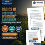 Basics of Controlled Environment Agriculture Vocabulary Choice Board cover
