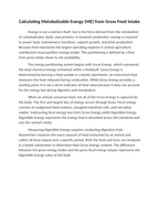 Calculating Metabolizable Energy ME from Gross Feed Intake Reading Worksheet sample page