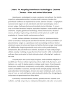 Criteria for Adapting Greenhouse Technology to Extreme Climates Reading Worksheet sample page