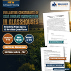 Evaluating Constraints of USDA Organic Certification in Glasshouses Reading Worksheet cover