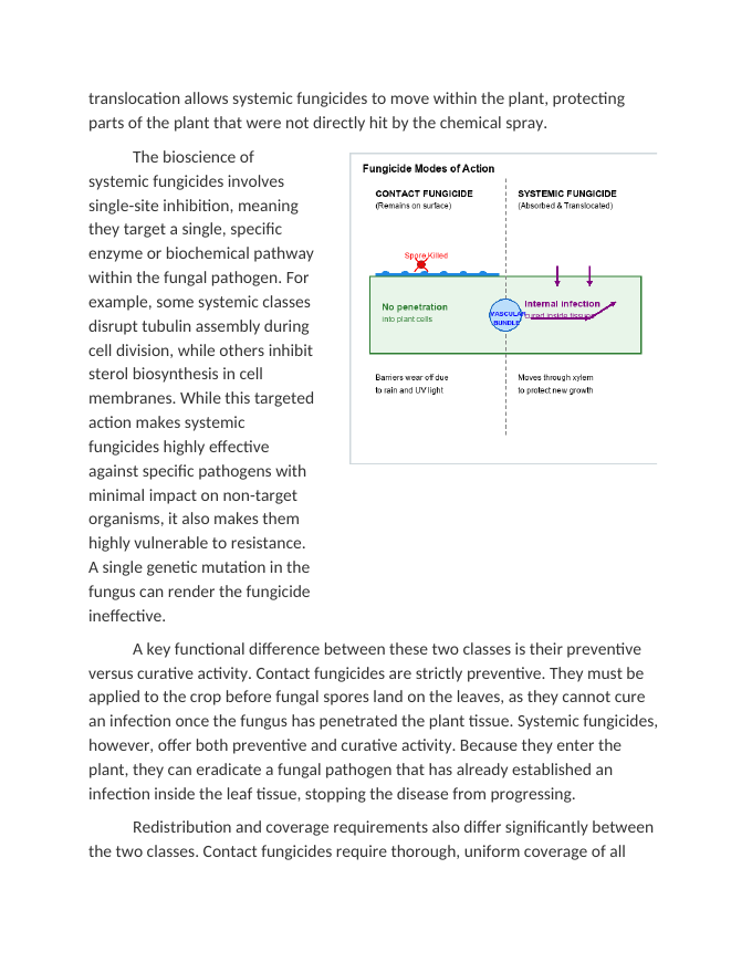 Evaluating the Bioscience of Systemic vs. Contact Fungicides Reading Worksheet sample page