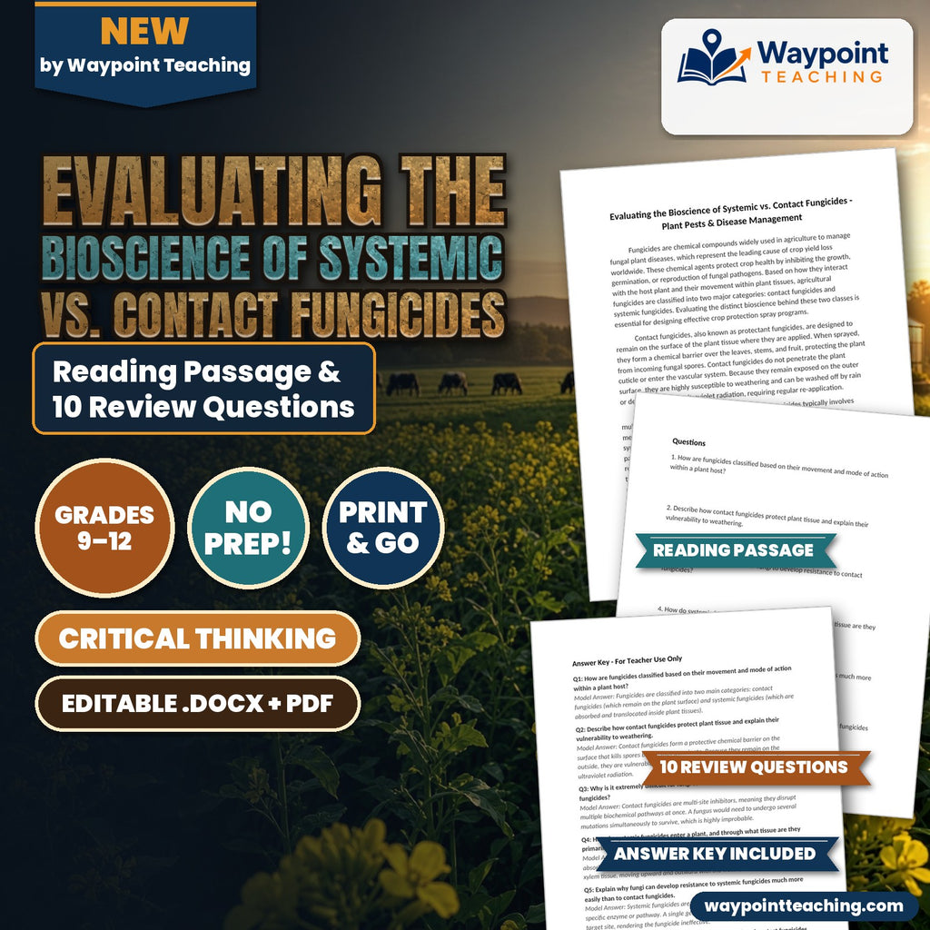 Evaluating the Bioscience of Systemic vs. Contact Fungicides Reading Worksheet cover