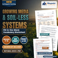 Growing Media & Soil-less Systems Fill-in-the-Blank Vocabulary Worksheet cover