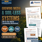 Growing Media & Soil-less Systems Fill-in-the-Blank Vocabulary Worksheet cover