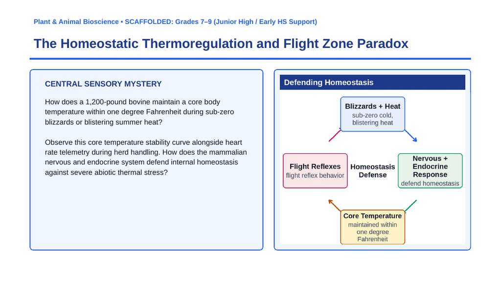 Introduction to Animal & Veterinary Science Scaffolded Phenomena-Based Lesson: The Homeostatic Thermoregulation and Flight Zone Paradox Presentation sample page