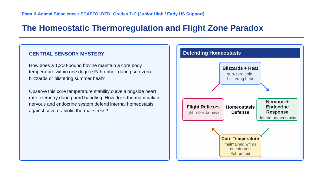 Introduction to Animal & Veterinary Science Scaffolded Phenomena-Based Lesson: The Homeostatic Thermoregulation and Flight Zone Paradox Presentation sample page