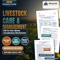 Livestock Care & Management Fill-in-the-Blank Vocabulary Worksheet cover