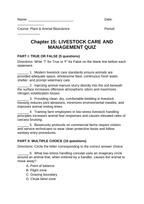 Livestock Care & Management Lesson Quiz sample page