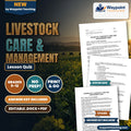 Livestock Care & Management Lesson Quiz cover